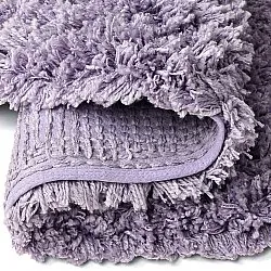 Alfombras redondeadas - Combarro Solid Cotton Shaggy (violeta claro)