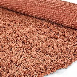 Alfombras redondeadas - Combarro Solid Cotton Shaggy (naranja claro)
