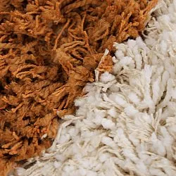 Alfombras redondeadas - Kalymnos Natural Cotton Shaggy (blanco roto/ocre)