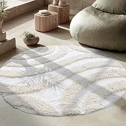 Alfombras redondeadas - Sivota Natural Cotton Shaggy (blanquecino)
