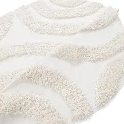 Alfombras redondeadas - Sivota Natural Cotton Shaggy (blanquecino)
