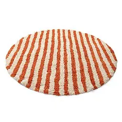 Alfombras redondeadas - Thira Stripe Cotton Shaggy (amarillo claro/naranja claro)