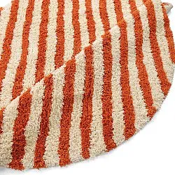 Alfombras redondeadas - Thira Stripe Cotton Shaggy (amarillo claro/naranja claro)