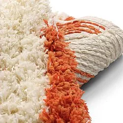 Alfombras redondeadas - Thira Stripe Cotton Shaggy (amarillo claro/naranja claro)