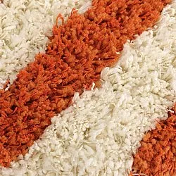 Alfombras redondeadas - Thira Stripe Cotton Shaggy (amarillo claro/naranja claro)