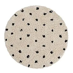 Alfombras redondeadas - Soria Natural Cotton Shaggy (blanco roto/negro)