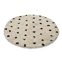 Alfombras redondeadas - Soria Natural Cotton Shaggy (blanco roto/negro)