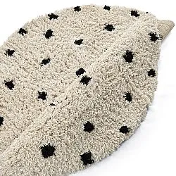 Alfombras redondeadas - Soria Natural Cotton Shaggy (blanco roto/negro)