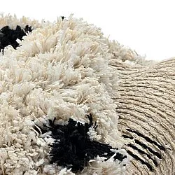 Alfombras redondeadas - Soria Natural Cotton Shaggy (blanco roto/negro)