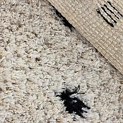 Alfombras redondeadas - Soria Natural Cotton Shaggy (blanco roto/negro)