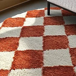 Alfombras redondeadas - Albi (blanco/naranja)