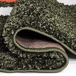Alfombras redondeadas - Alsace (verde/blanco/naranja)