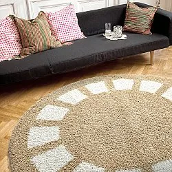 Alfombras redondeadas - Asilah (beige/blanco)
