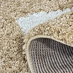 Alfombras redondeadas - Asilah (beige/blanco)