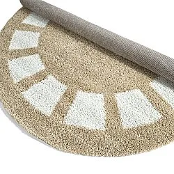 Alfombras redondeadas - Asilah (beige/blanco)