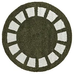 Alfombras redondeadas - Asilah (verde/blanco)