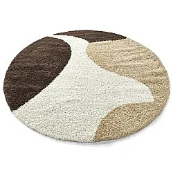 Alfombras redondeadas - Chiniot (marrón/beige/blanco)