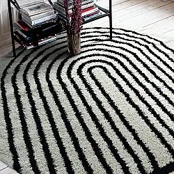 Alfombras redondeadas - Cluny (blanco/negro)