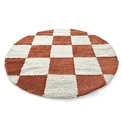Alfombras redondeadas - Gordes (naranja/blanco)