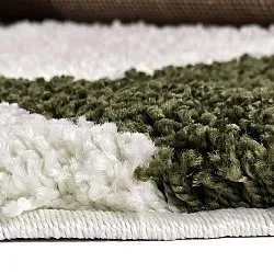 Alfombras redondeadas - Gordes (verde/blanco)