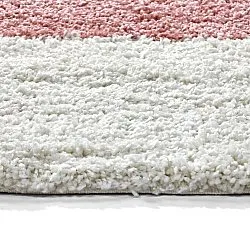Alfombras redondeadas - Gordes (rosa/blanco)