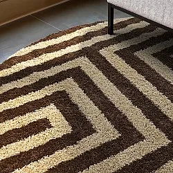 Alfombras redondeadas - Imilchil (beige/marrón)