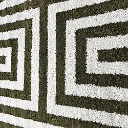 Alfombras redondeadas - Imilchil (blanco/verde)