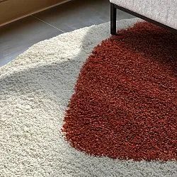 Alfombras redondeadas - Sanghar (blanco/naranja/verde)