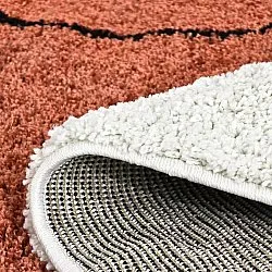 Alfombras redondeadas - Sanghar (blanco/naranja/verde)