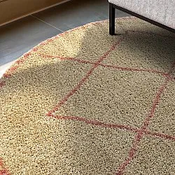 Alfombras redondeadas - Tiznit (beige/rosa)