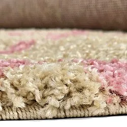 Alfombras redondeadas - Tiznit (beige/rosa)