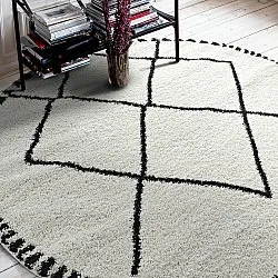 Alfombras redondeadas - Tiznit (blanco/negro)