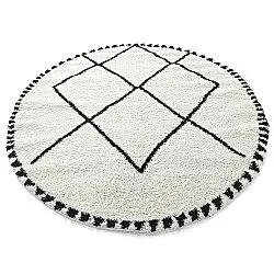 Alfombras redondeadas - Tiznit (blanco/negro)
