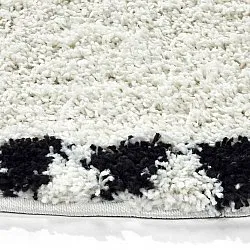 Alfombras redondeadas - Tiznit (blanco/negro)