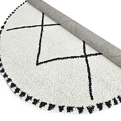 Alfombras redondeadas - Tiznit (blanco/negro)