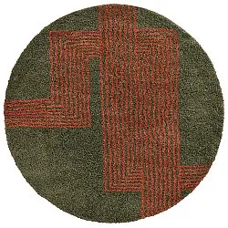 Alfombras redondeadas - Zagora (verde/naranja)