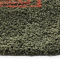Alfombras redondeadas - Zagora (verde/naranja)
