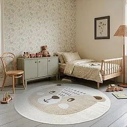Alfombra redonda infantil - Kind Bear (crema)