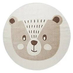 Alfombra redonda infantil - Kind Bear (crema)