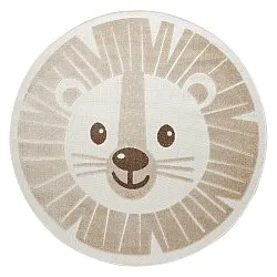 Alfombra redonda infantil - Kind Lion (crema)