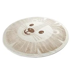 Alfombra redonda infantil - Kind Lion (crema)