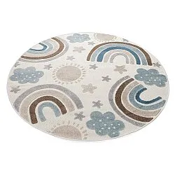 Alfombra redonda infantil - Rainbow Potpourri (crema/multicolor)