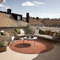Alfombras redondeadas - Indoor/Outdoor Arlo (naranja)