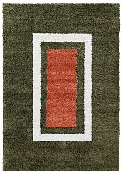 Alfombras de pelo largo - Alsace (verde/blanco/naranja)