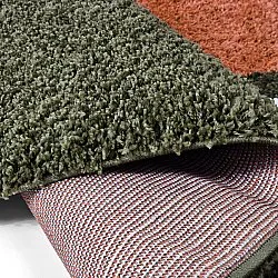 Alfombras de pelo largo - Alsace (verde/blanco/naranja)
