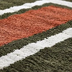 Alfombras de pelo largo - Alsace (verde/blanco/naranja)