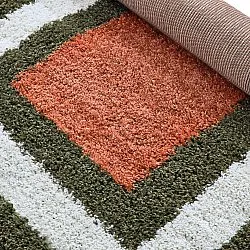 Alfombras de pelo largo - Alsace (verde/blanco/naranja)