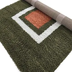 Alfombras de pelo largo - Alsace (verde/blanco/naranja)