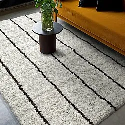 Alfombras de pelo largo - Eze (blanco/marrón)