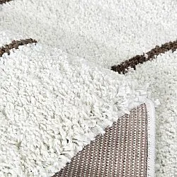 Alfombras de pelo largo - Eze (blanco/marrón)